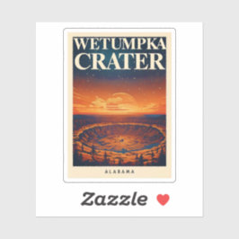 Natürliche Schönheit des Wetumpka-Krater-Alabama Aufkleber