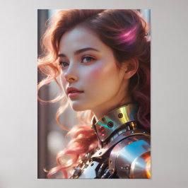Natürliche Schönheit und Roboterkleidung Poster