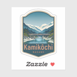 Natürliche Schönheit von Kamikochi-Japan Aufkleber