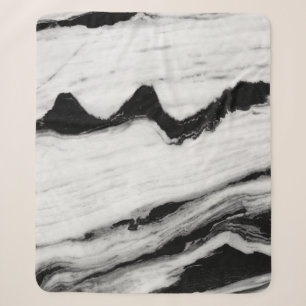 natürliche, schwarz-weiße Marmorstruktur, luxuriös Sherpadecke