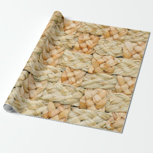 natürliche Strohtextur Geschenkpapier