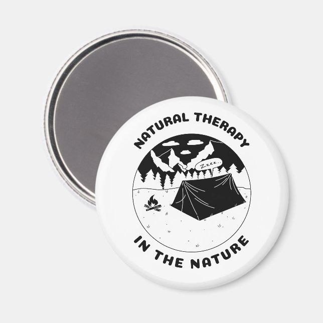Natürliche Therapie in der Natur  Magnet (Vorderseite/Rückseite)