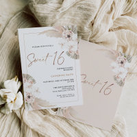 Natürliche Tones Boho Pampas Grass Sweet 16 Geburt