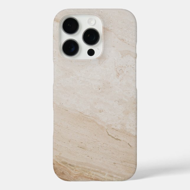 Natürliche Travertintextur - Erdgeschoss iPhone 16 Pro Hülle (Rückseite)