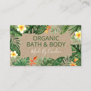 Natürliche tropische Kraft Handmade Wellness-Cent Visitenkarte