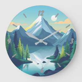 Natürliche Wall-Uhr Große Wanduhr