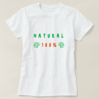 Natürlicher 100%iger T - Shirt - Text