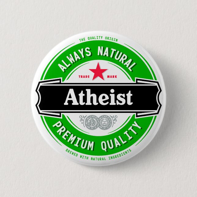 Natürlicher Atheist Button (Vorderseite)