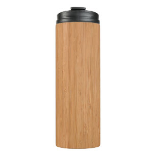 Natürlicher Bambus-Holzkörner-Look Thermosbecher