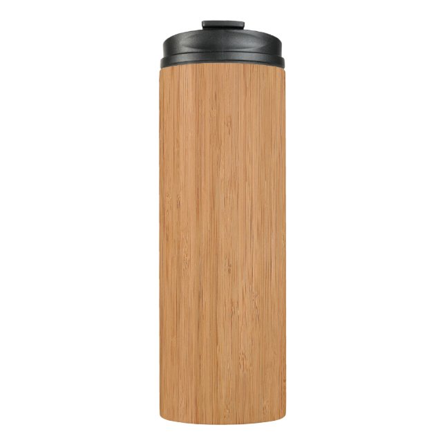 Natürlicher Bambus-Holzkörner-Look Thermosbecher (Vorderseite)