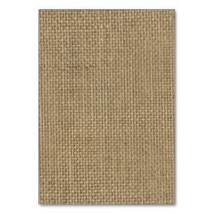 Natürlicher beige TAN-Jutefaser-Leinwand-Rustikale Tischnummer