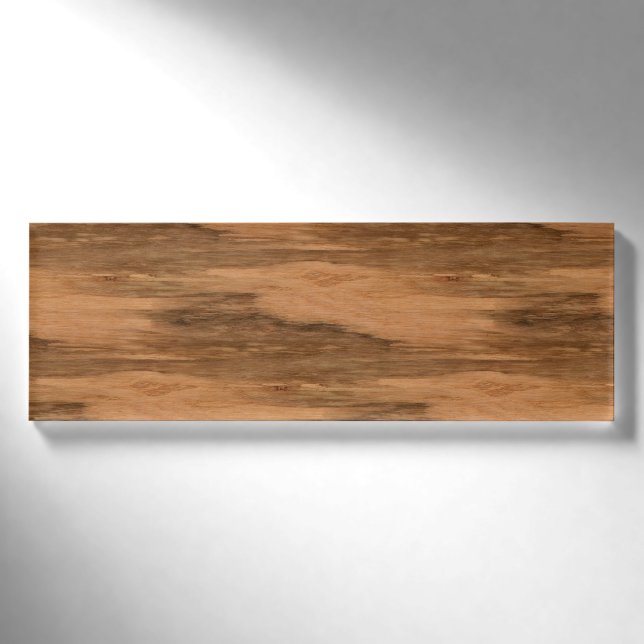 Natürlicher Eukalyptus-hölzerner Korn-Blick Namenschild (Vorderseite)