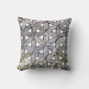 Natürlicher grauer Stein Mosaikmuster Blume des Le Kissen