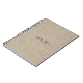 Natürlicher Leinen-Jute-Stoff-Look  Notizblock
