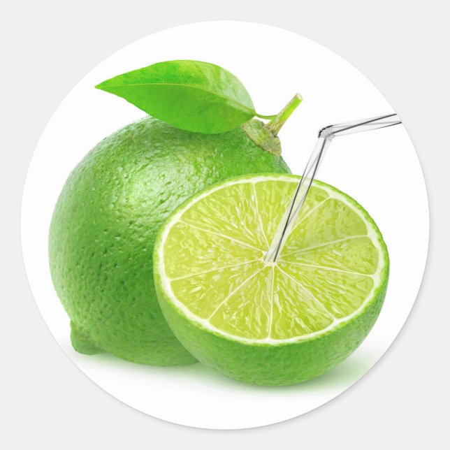 Natürlicher Limoner Saft Runder Aufkleber (Vorderseite)