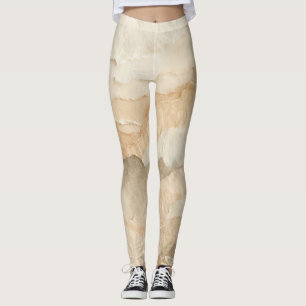 Natürlicher Organischer Texturierter Zerrissener L Leggings