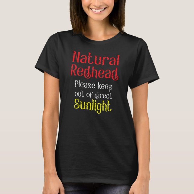 Natürlicher Redhead Behielt aus direkter Sonnenlic T-Shirt (Vorderseite)
