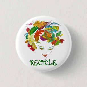 Natürlicher Schönheit ~ Knopf recyceln Button