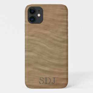 Natürlicher Tan-Sandstein-Monogramm Case-Mate iPhone Hülle