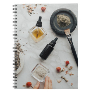 Natürlicher Wellness-holistisches Öl-Notizbuch Notizblock