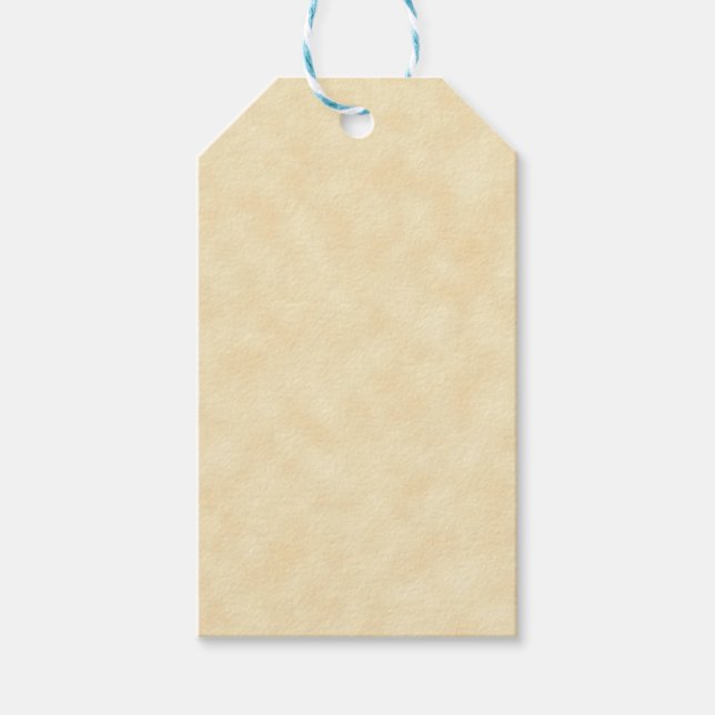 Natürliches antikes Pergament Geschenkanhänger (Vorderseite)