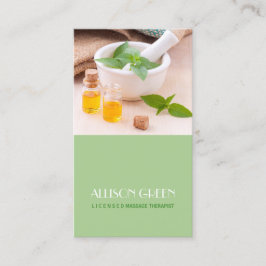 Natürliches ätherisches Öl Aromatherapie Massage T Visitenkarte