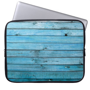 Natürliches blaues Holz, texturierter Hintergrund. Laptopschutzhülle