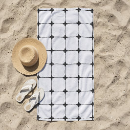 Natürliches Gitter von Weiß Strandtuch