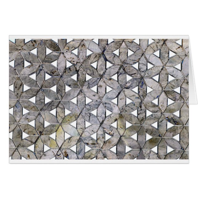 Natürliches graues Steinmosaik, Blume des Lebens (Vorderseite (Horizontal))
