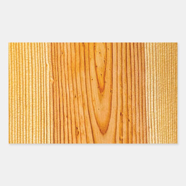 Natürliches Holzkörndesign 1 Rechteckiger Aufkleber (Vorderseite)
