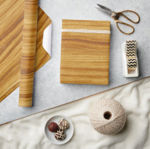 Natürliches Holzmuster Geschenkpapier