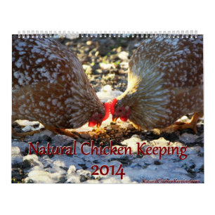 Natürliches Huhn, das 'Minimalistisches Kalender
