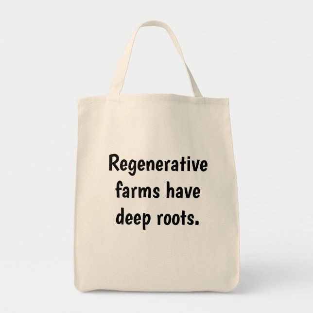 Natürliches Material "Regenerative Farmen haben ti Tragetasche (Vorne)