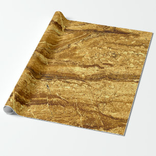 Natürliches Muster aus Goldmarmor Geschenkpapier