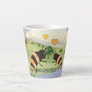 Naturliebhaber Die Bienen auf dem Lande Hochzeit Milchtasse