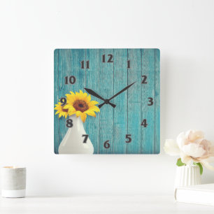 Naturliebhaber Quadratische Wanduhr