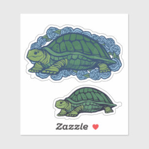Naturliebhaber Schildkröten Aufkleber
