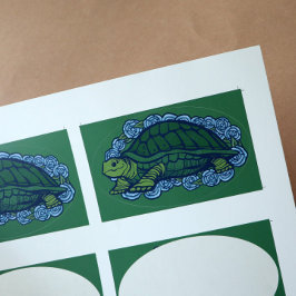 Naturliebhaber Schildkröten Ovaler Aufkleber