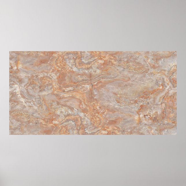 Naturmarmor mit mehrfarbigem natürlichem Design un Poster (Vorne)