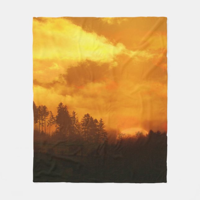 NATURMORGENSUNRISE FLEECEDECKE (Vorderseite)