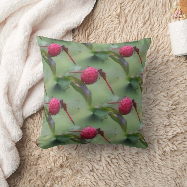 Naturmuster der Roten Dragonfly Kissen (Decke)