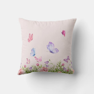 Naturnähe - Blumenstrauß-Liebe und Schmetterlingst Kissen