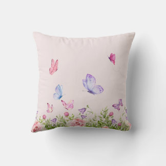 Naturnähe - Blumenstrauß-Liebe und Schmetterlingst Kissen