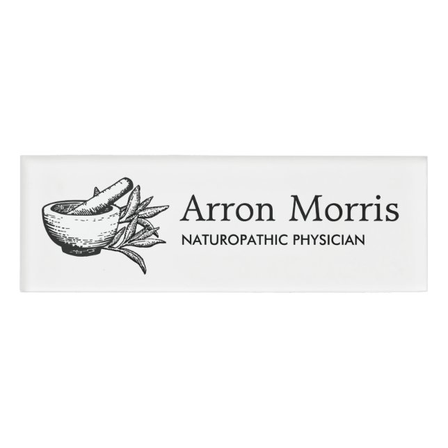 Naturopath Name Abzeichen Namenschild (Vorderseite)