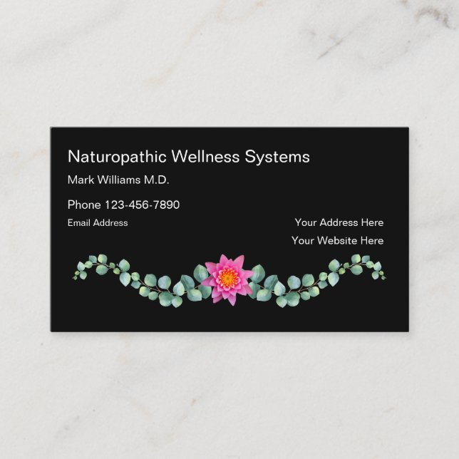 Naturopathic Arzt natürlicher Entwurf Visitenkarte (Vorderseite)