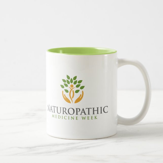 Naturopathic Medizin-Wochen-Tasse Zweifarbige Tasse (Rechts)
