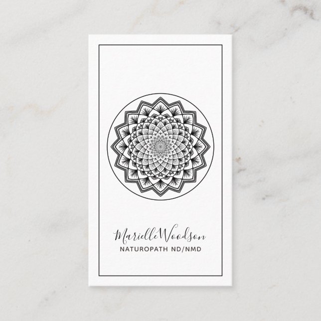 Naturopathischer Arzt Mandala Visitenkarte (Vorderseite)