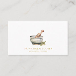 Naturopathischer Arzt Mortar Pestle Visitenkarte