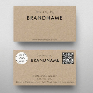 Naturpapier Premium Kraft, QR-Code-Visitenkarte Visitenkarte