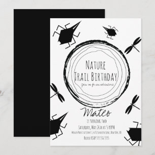 Naturpfad Insekt Schmetterling Geburtstag Einladung
